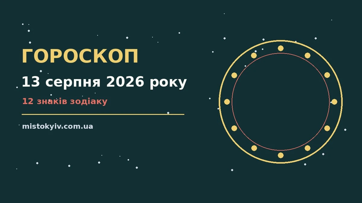 Гороскоп на 13 серпня 2026 року: рішення та підказки дня для грошей і кохання