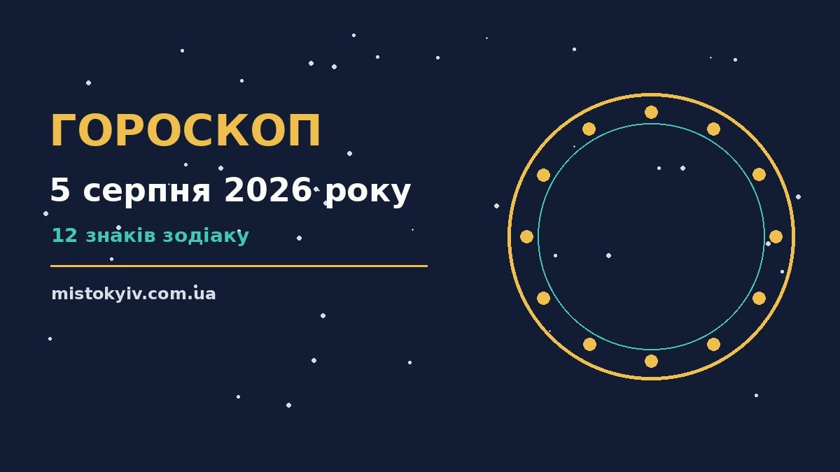 Гороскоп на 5 серпня 2026 року: рішення та підказки дня для грошей і кохання