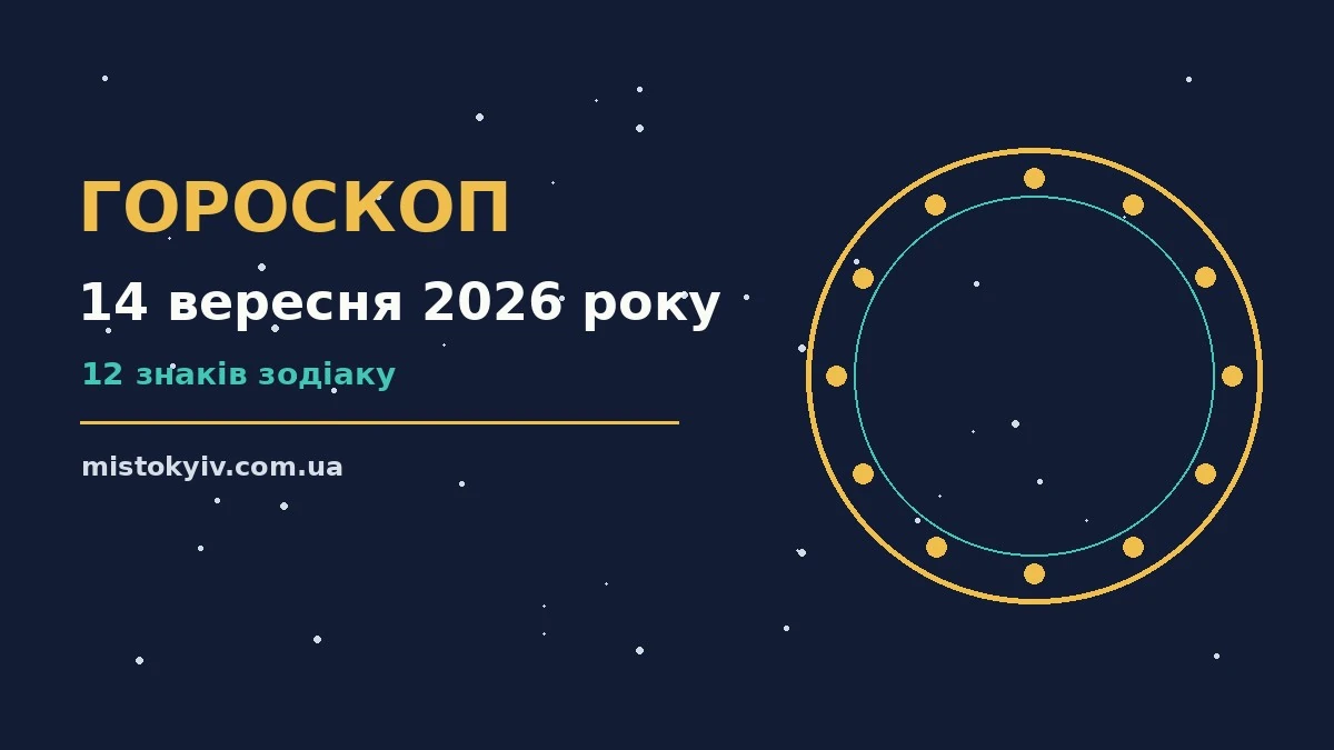 Зоряне небо над нічним містом, символ щоденного гороскопу на 14 вересня 2026 року
