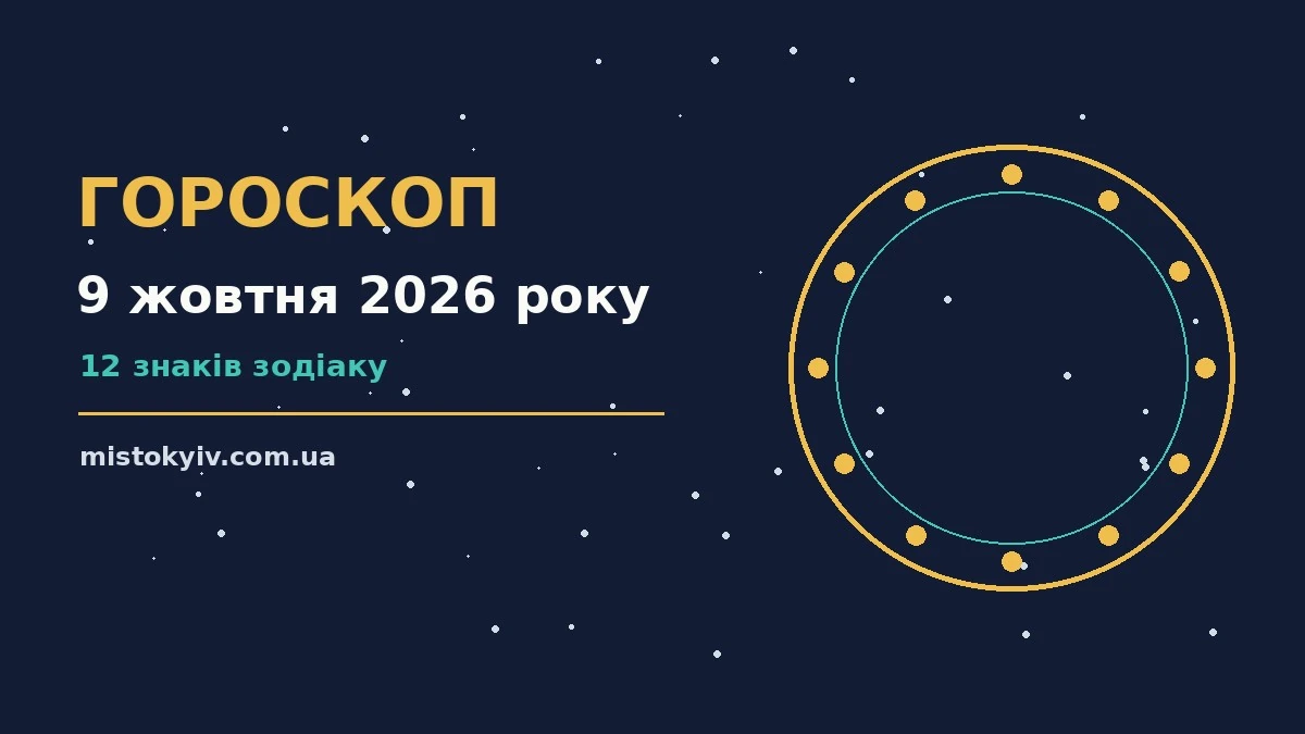 Гороскоп на 9 жовтня 2026 року: рішення та підказки дня для грошей і кохання